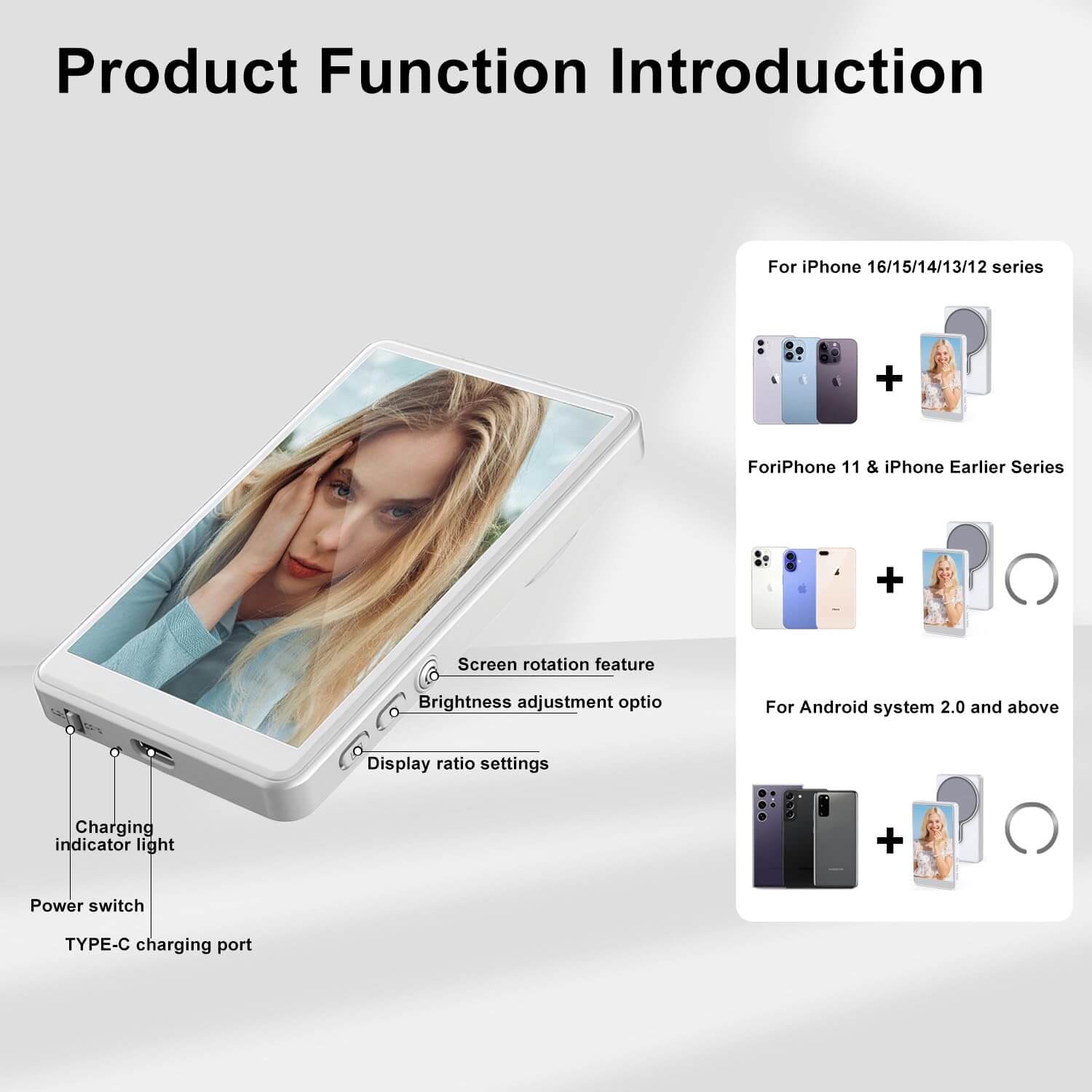 Selfie Monitor Screen - Smart Gizmo Tech