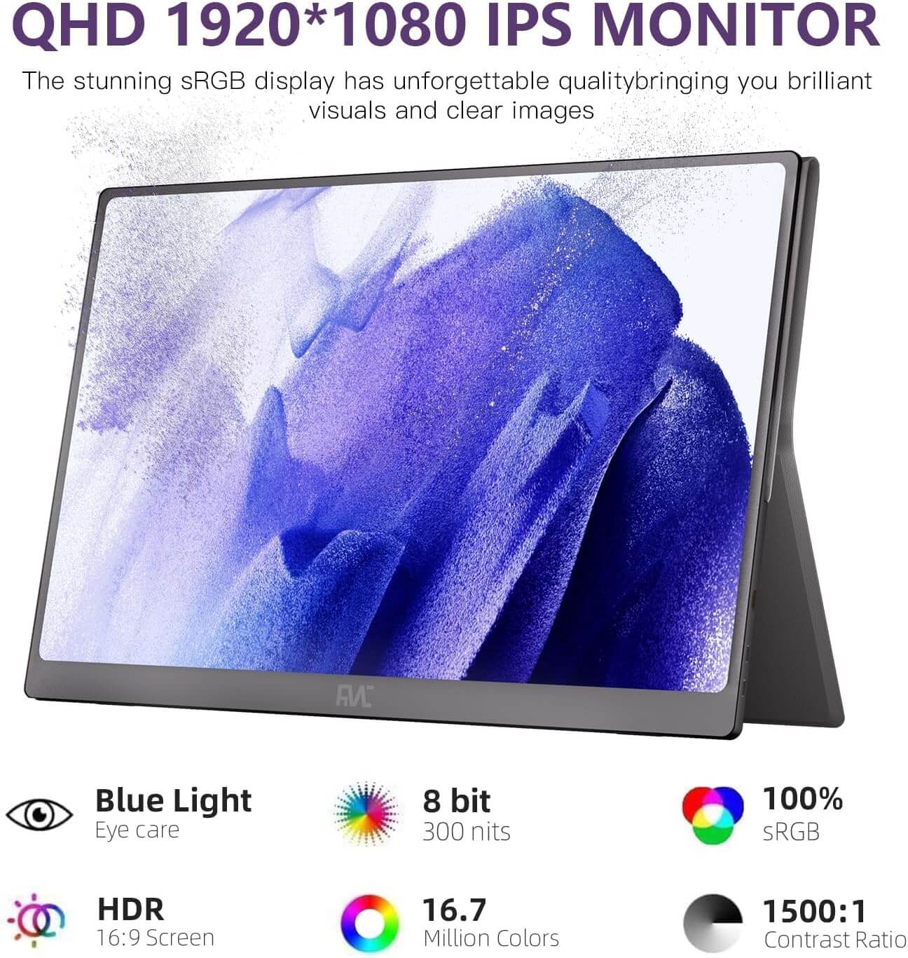 15.6-250NITS Portable Monitor - Smart Gizmo Tech