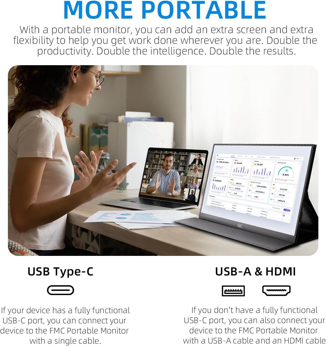 15.6 400NITS Portable Monitor - Smart Gizmo Tech