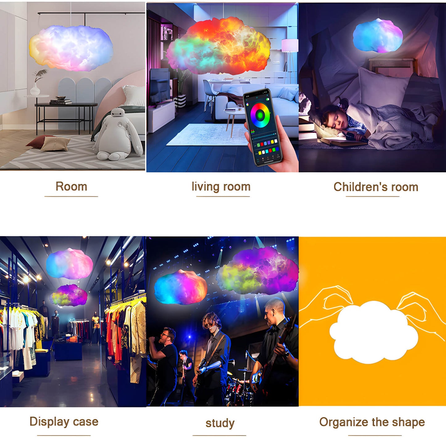 3D Big Cloud lightning Light Kit