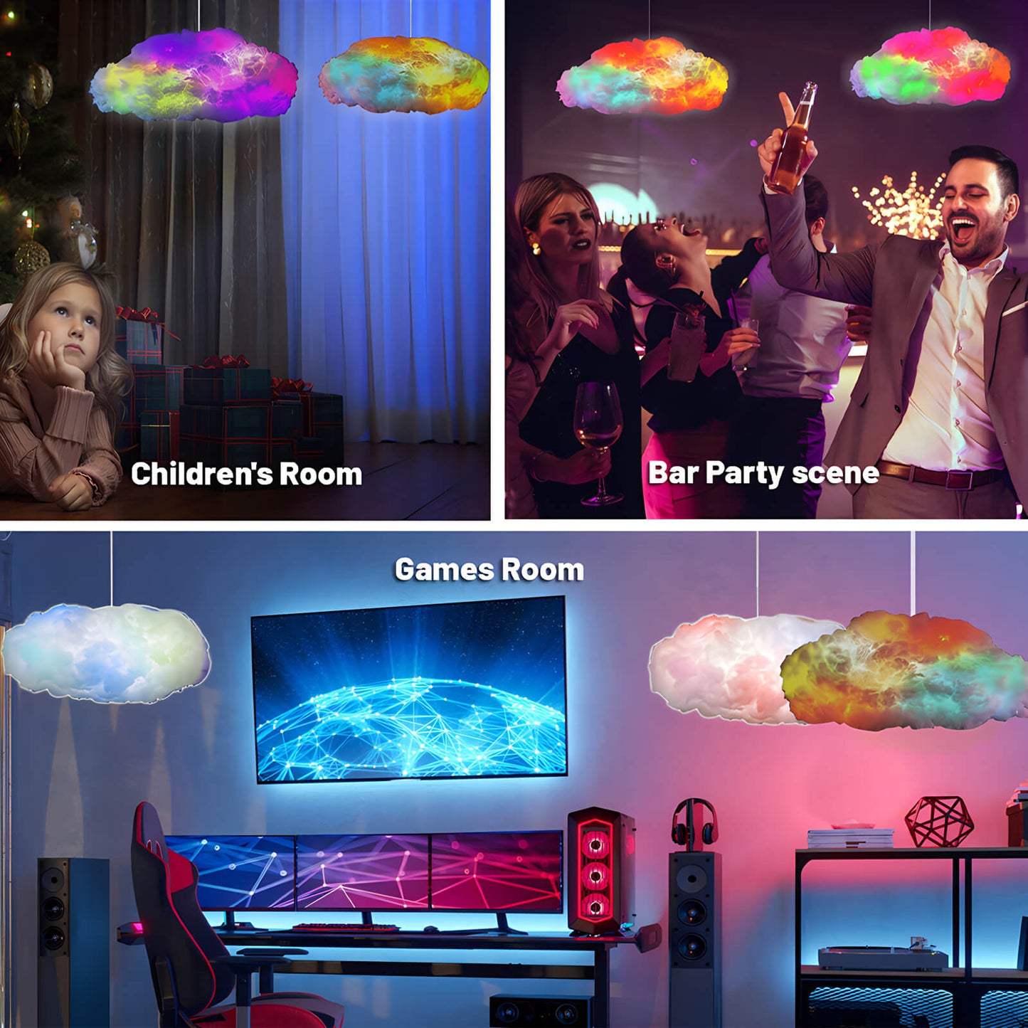 3D Big Cloud lightning Light Kit