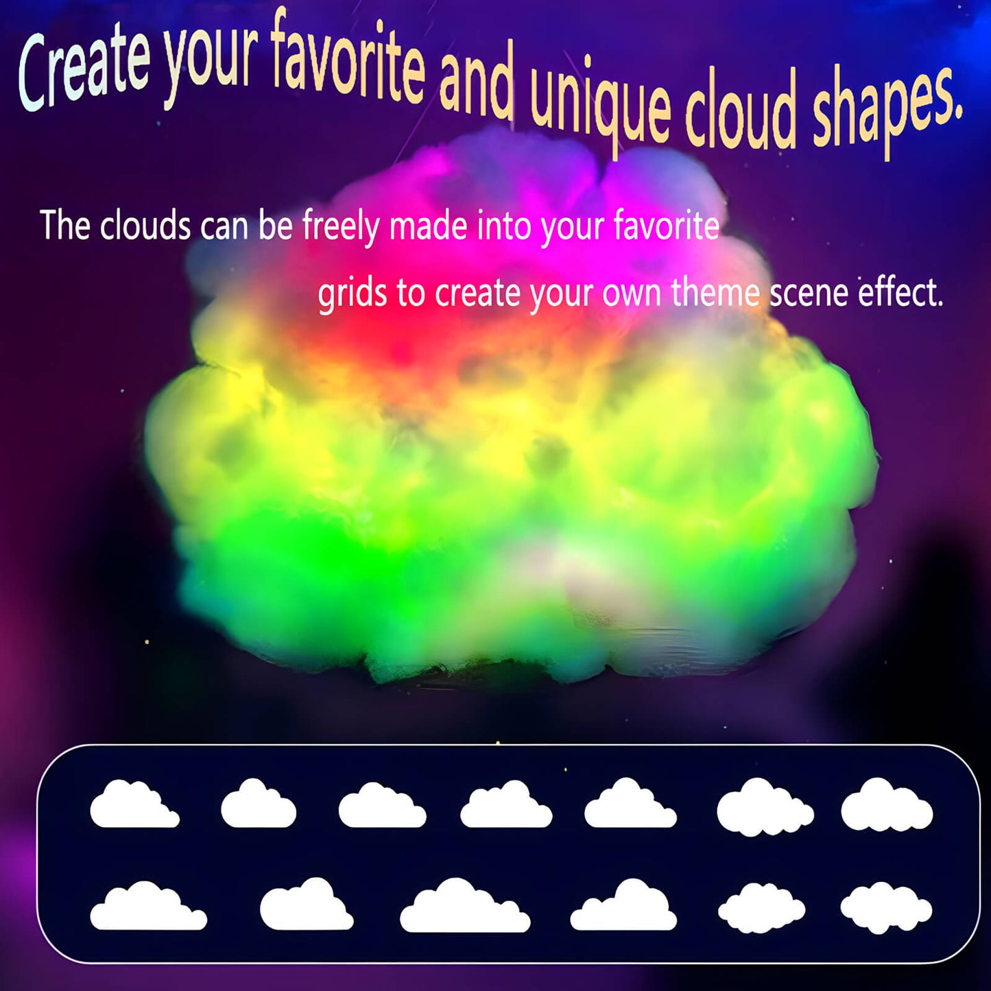 3D Big Cloud lightning Light Kit
