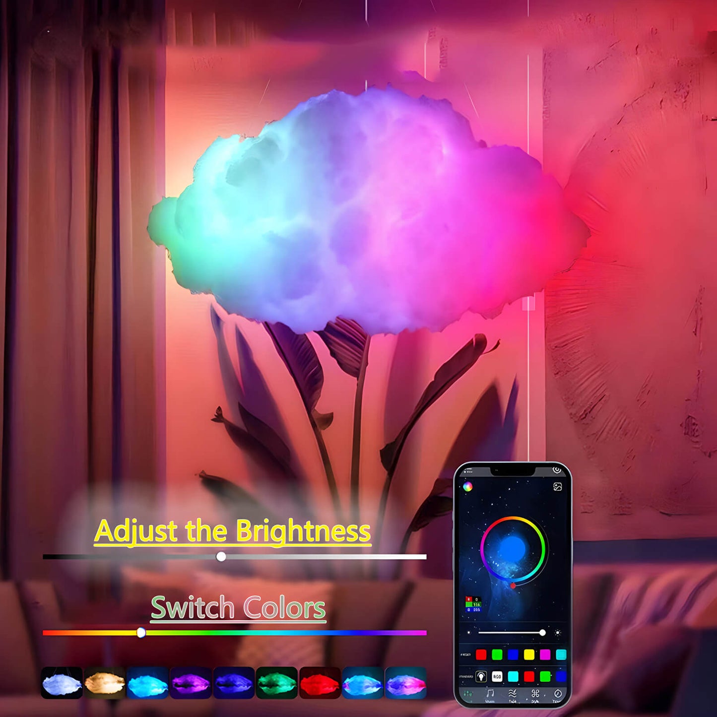 3D Big Cloud lightning Light Kit