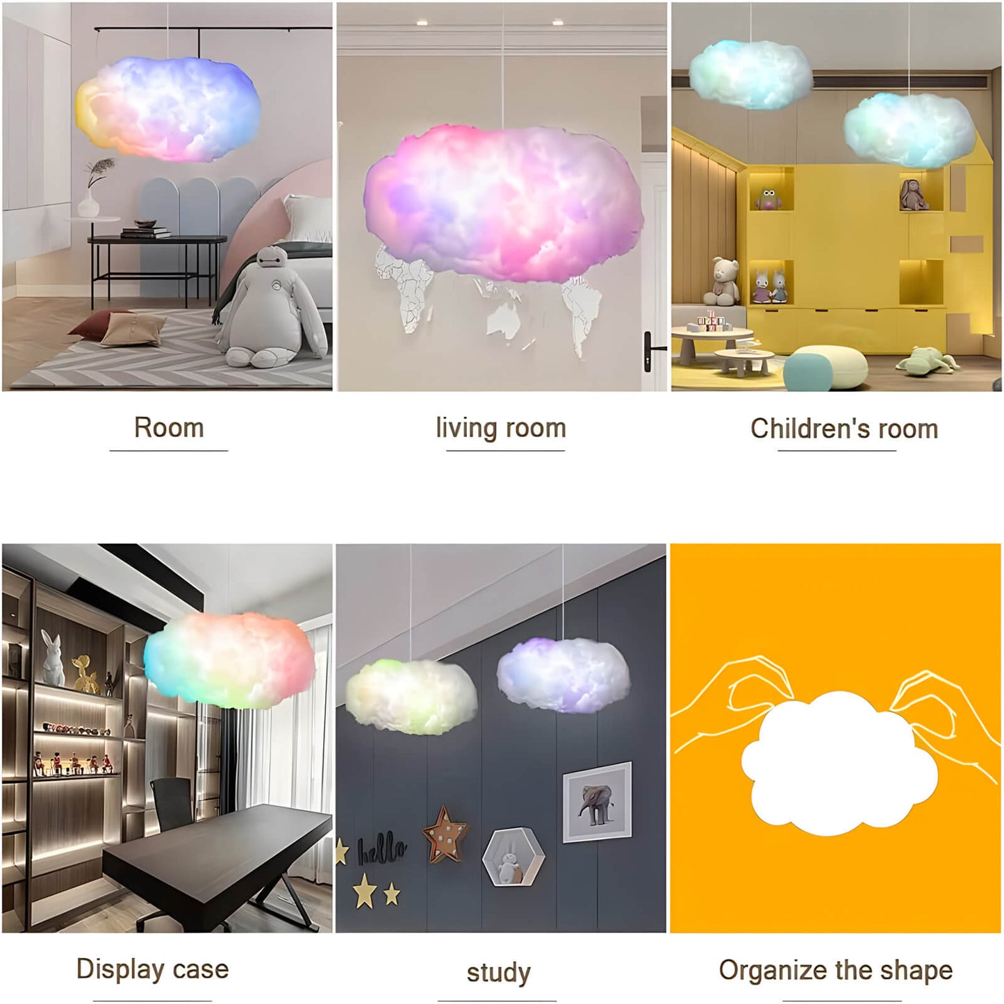3D Big Cloud lightning Light Kit