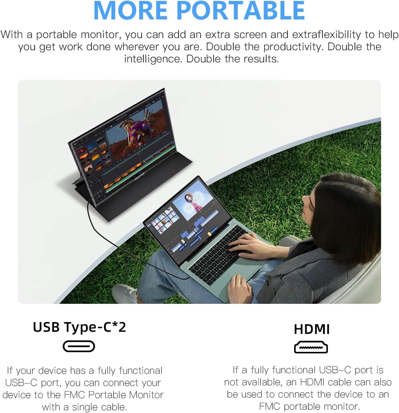 15.6 Inch Wireless Display Portable Monitor - Smart Gizmo Tech