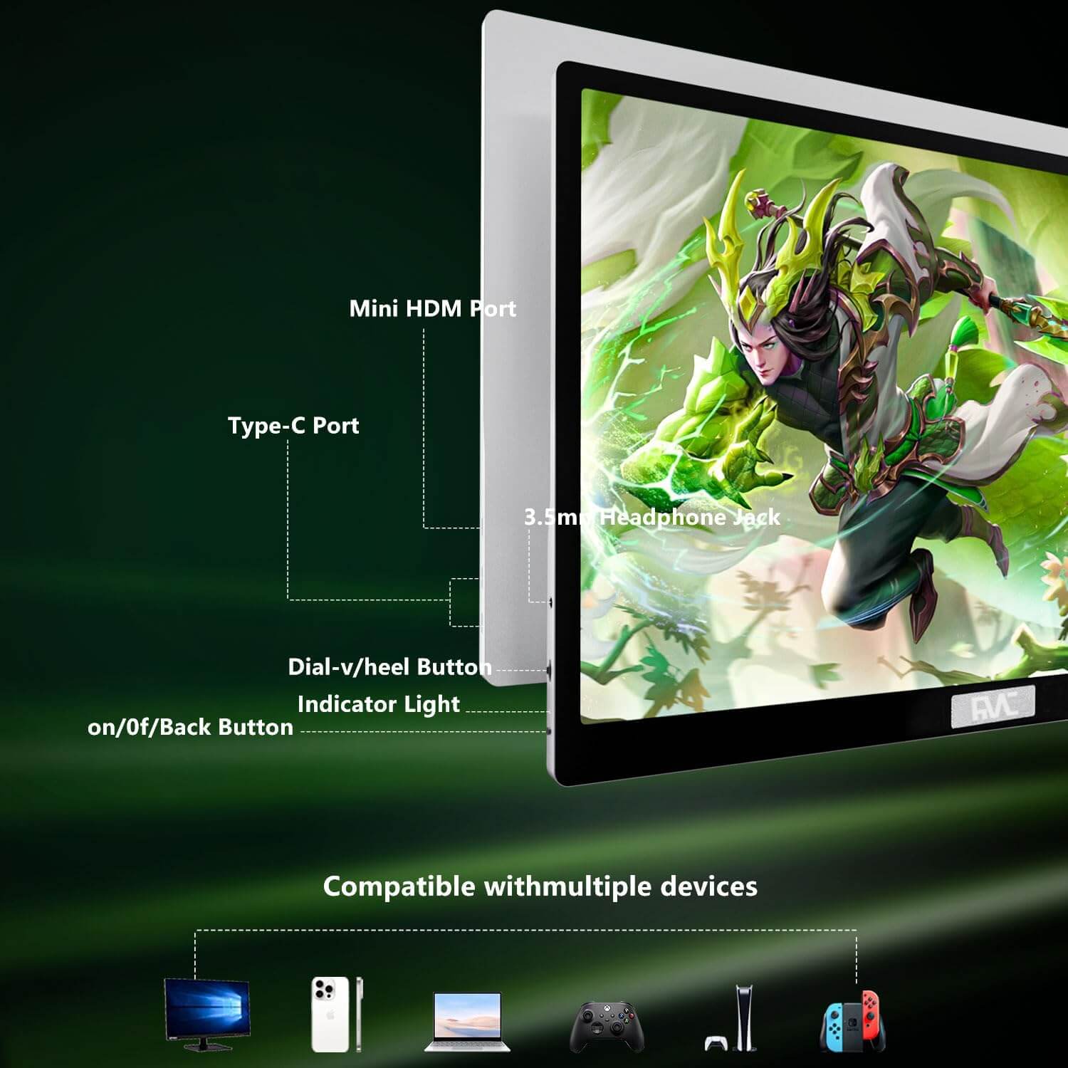 15.6 Inch 4K Portable Gaming Monitor with Touch - Smart Gizmo Tech