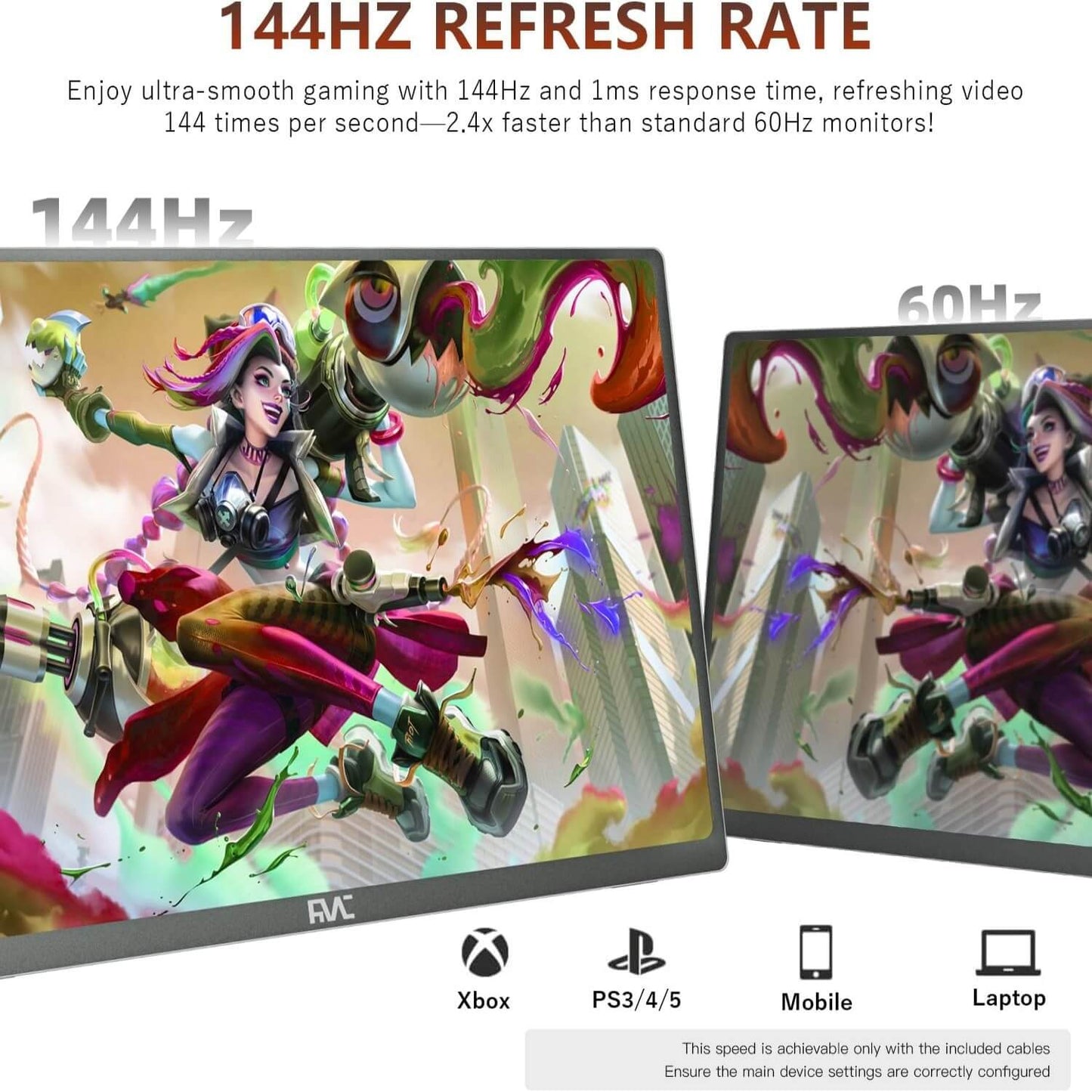 16"" QHD 144hz 2.5K Portable Monitor - Smart Gizmo Tech