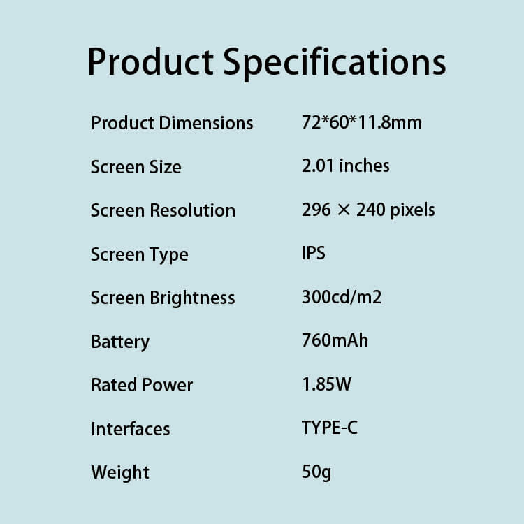 T3 Mimi Selfie Monitor Screen
